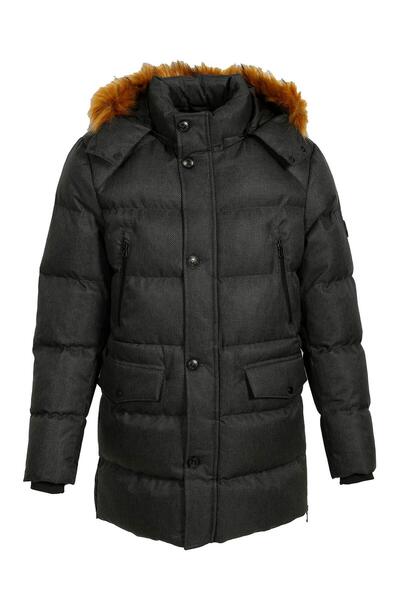 NCS Men's Coat Hooded Thermo Filled Water and Wind Repellent S Slim Fit Coat Jeans 4991