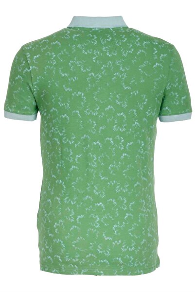 NCS Men's Polo Neck T-Shirt Patterned Olive 100% Cotton Slim Fit T-Shirt Jeans 1997