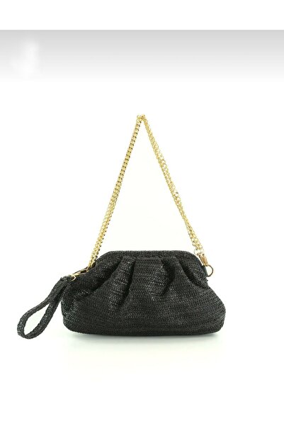 Swaggo collections Kadın Hasır Örgülü Burslu El ve Omuz Çantası