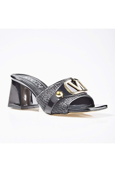 ERDAL KOÇYİĞİT AYAKKABI Ek Pretty P071 Women's Thick Heeled Slippers