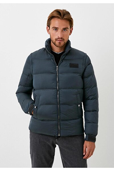 NCS Erkek Mont Petrol Termo Dolumlu Two Tone Rüzgar ve Su İtici Slim Fit Mont JEANS 4990