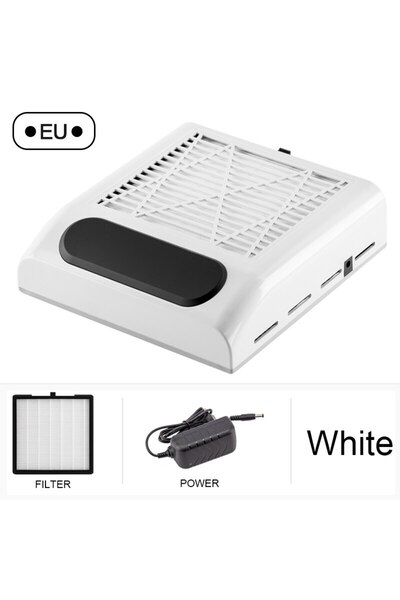 Choice مروحة شفط غبار الأظافر المطورة باللون الأبيض من الاتحاد الأوروبي لآلة مانيكير مكنسة كهربائية قوية للأظافر