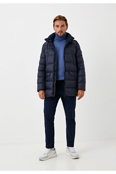 NCS Erkek Şişme Mont Lacivert Kapüşonlu Termo Dolumlu Ve Iç Astarlı 6 Cep Dik Yaka Mont Jeans 4994