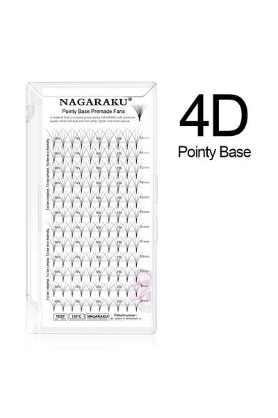 Choice 8-15 Mix D 4d Nagaraku Sharp Narrow Stem Premade Fans Eyelash Extension 0.07mm 4d-10d 120 Fans Thin