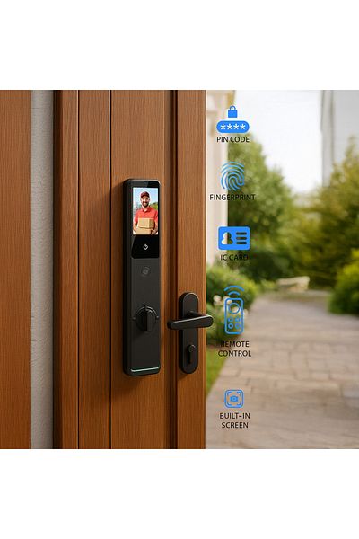 AREB Smart Wi-fi Door Lock Without Handle - 5 Unlocking Methods For Enhanced Security & Convenience