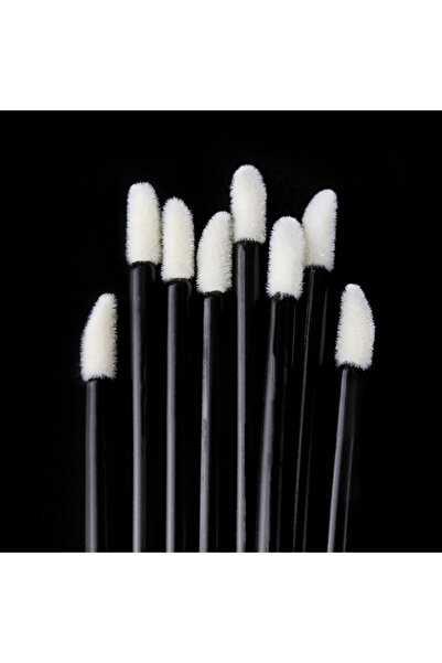 HIJOYSEEN فرشاة رموش سوداء 50 قطعة للاستخدام مرة واحدة لإزالة الرموش وتنظيف ا...