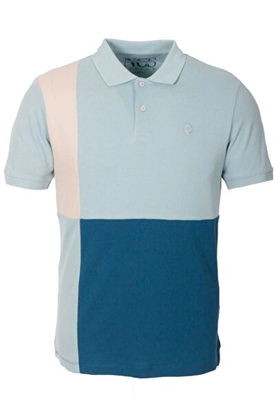 NCS Erkek Polo Yaka Tişört Mavi %100 Pamuk Slim Fit Ribanalı Kol Garnili T-sh...