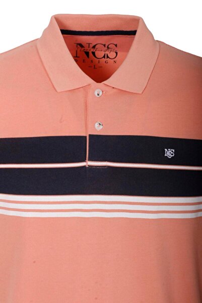 NCS Men's Polo Neck T-Shirt 100% Cotton Slim Fit Ribbed Sleeve Striped T-shirt NCS JEANS 1167