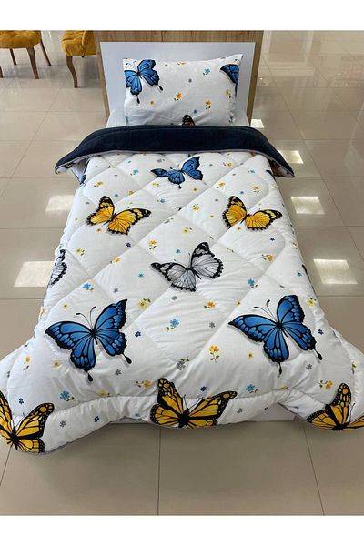 argehome Единична двустранна луксозна завивка Welsoft Elite Quilt Soft Polar Duvet and Valley Cabinet Butterfly
