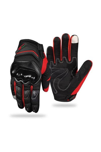 Forte GT Rs1903 3D Shell Protected Touchscreen Summer Motorcycle Gloves Size XL Red