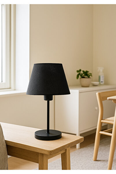 HOMİNG Black Fabric Black Body Lampshade Ayd-3156