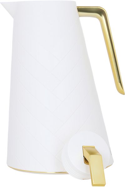 Alsaif Gallery Glory Pro Thermos Light Beige Golden Handle 1.5 Liter