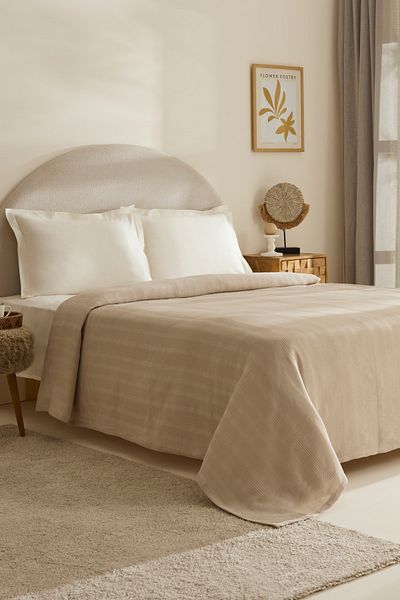 Karaca Home Layna Ecocell Double Single Pique Beige