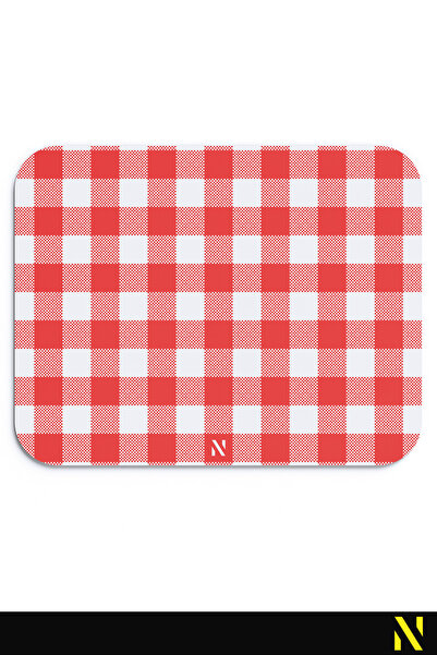 nilizma Mousepad ergonomic cu model în carouri roșii, cu bază anti-alunecare,...