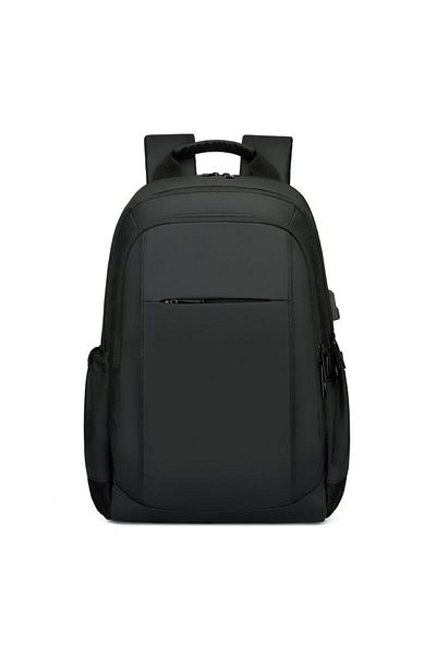 JustZEN Rucsac JustZen™ X 2 compatibil cu laptop 17", impermeabil, spațios, unisex, negru