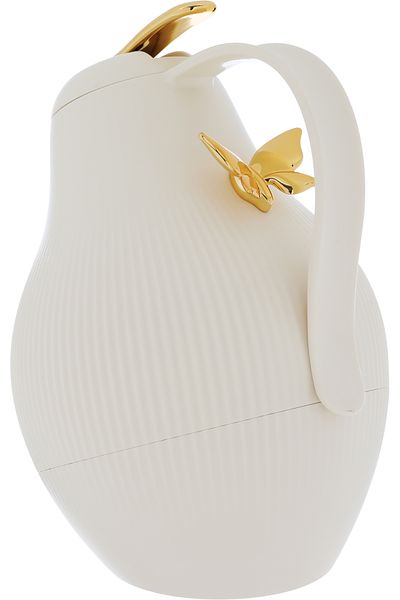 Alsaif Gallery Dora Beige Golden Butterfly Thermos 1.5 Liters