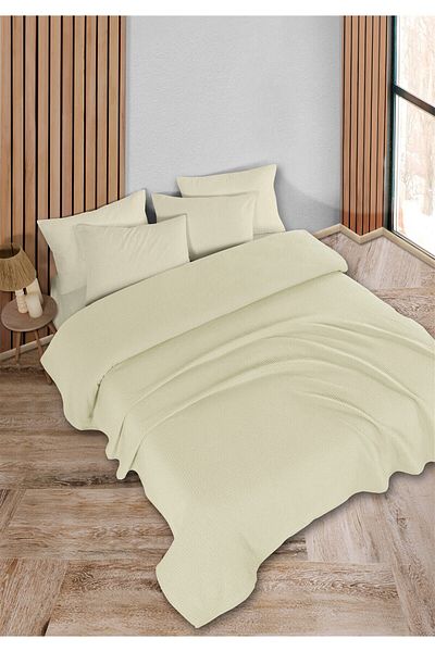 HomeBerry Adaline Ecru Single Pique Set 160 X 230 cm