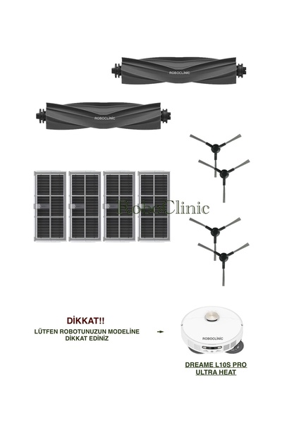Roboclinic فرشاة متوافقة مع مكنسة Dreame L10s Pro Ultra Heat Robot، فرشاة جان...