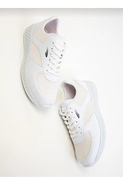 DB White Sneaker Thick Sole Mesh Casual Sports Shoes