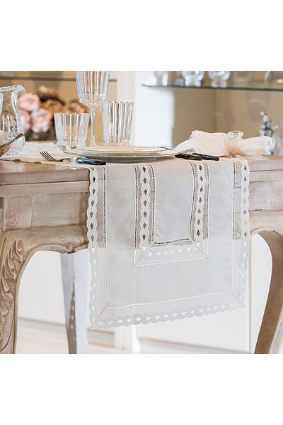 Gül Güler White Lace Table Tape - Water Wave 50*180