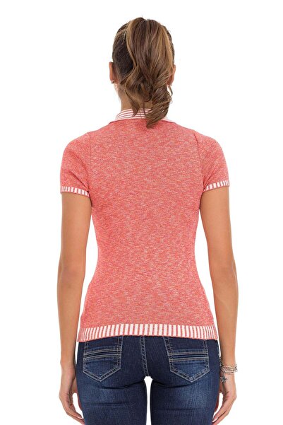 Cipo & Baxx Γυναικείο μπλουζάκι πλεκτό με λαιμόκοψη WT354