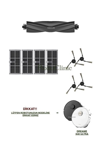 Roboclinic Perie compatibilă cu aspiratorul robot Dreame X40 Ultra L40 Ultra,...