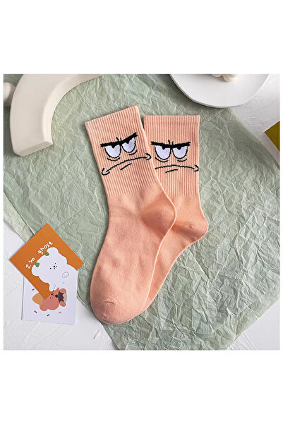 Choice جوارب نسائية بمقاس واحد 4 مطبوع عليها رسوم متحركة لسبونج بوب، جوارب رج...