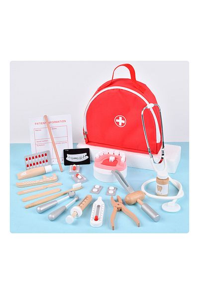 Choice A Wooden Pretend Play Doctor Educational Toys For Children Simulation Dentist Check Brush Teeth Med.