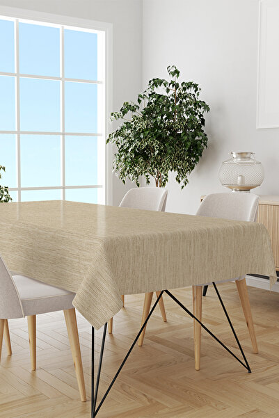 MORLİDO Yıkanabilir Silinebilir Leke Tutmaz Kumaş Görünümlü Hijyenik Masa Örtüsü