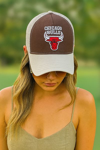 ZERAMİNE Bulls Unisex Sports Hat with Mesh Snapback