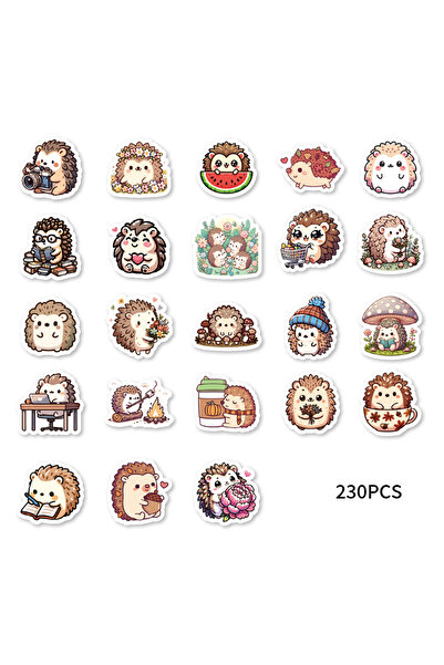 Choice 230 قطعة 46 قطعة ملصقات جرافيتي كرتونية لطيفة على شكل قنفذ صغير لتزيين...