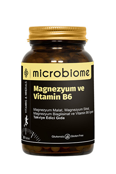 Microbiome المغنيسيوم 3 فورم B6 – العضلات والدعم 30 قرصًا