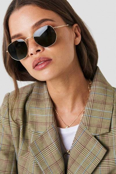 Goldmine Pentagonal Sunglasses Unisex