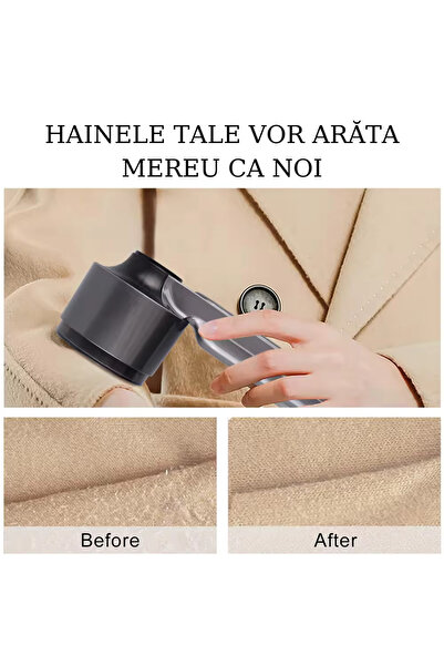 RARINCARE Lint Remover RARINCARE, 6 Blades, Built-in Adhesive Roller, Power 3 W, LED Display, Gray