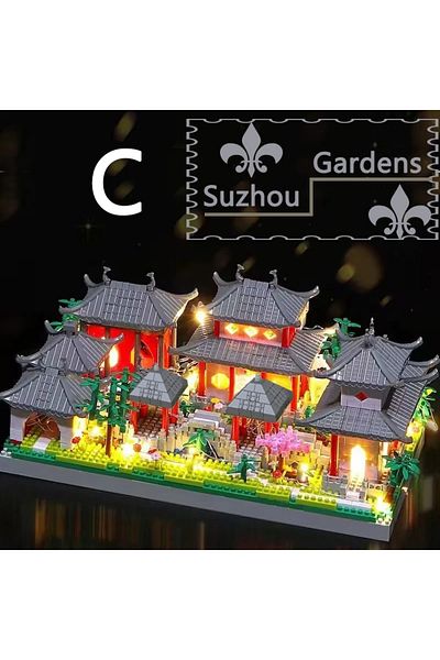 Choice M2015 1915pcs Chinese Suzhou Garden Micro Mini 2100pcs Building Blocks Set, Collectible Models Of Cl