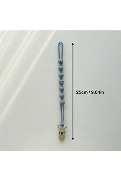 Choice مشبك مصاصة للأطفال باللون الرمادي والأزرق، سلسلة مصاصة مدمجة من السيلي...