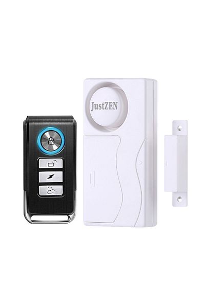 JustZEN Alarma anti furt pentru usi, ferestre, spatii comerciale, 108 db, JustZEN™ SF03, cu telecomanda, a