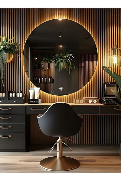 Taimi 70cm Round Makeup Mirror with LED Backlight, Makeup Mirror Suitable for Dressing Room and Bedroom
