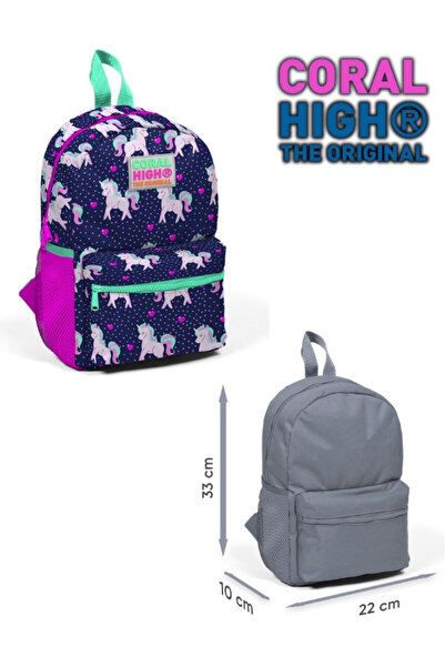 Coral High İki Bölmeli Anaokulu-Yuva Sırt Çantası