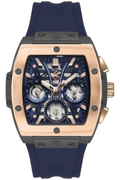 Beverly Hills Polo Club Men's Multi Function Dark Blue Dial Watch - BP3628X.099