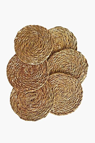 Generic Natural Straw Coasters Set of 6, Stylish and Protective Presentations