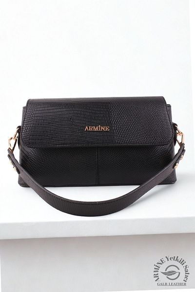 Armine Original Armine Premium Quality Women's Shoulder and Hand Bag Suitable for Daily Use Black Crocodile +1 347
