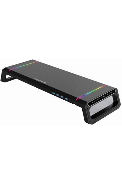 TeknoFaji Işıklı Katlanabilir Yükseklik Ayarlı Monitör Standı Klavye Mouse De...