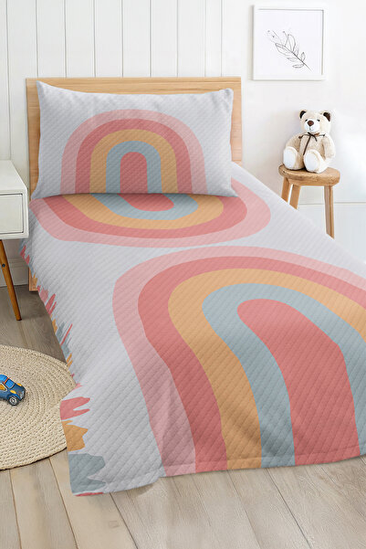 Realhomes مجموعة بيكيه لغرفة الأطفال والمراهقين ذات نمط مخطط ملون