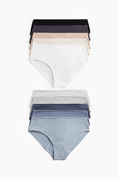 H&M 10'lu Pamuklu Hipster Külot