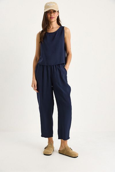 Bianco Lucci Women's Thick Strap Blouse Elastic Waist Pants Modal Suit 3089 60283231