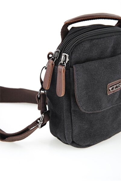 ÇÇS Black Unisex Crossbody Bag 31067