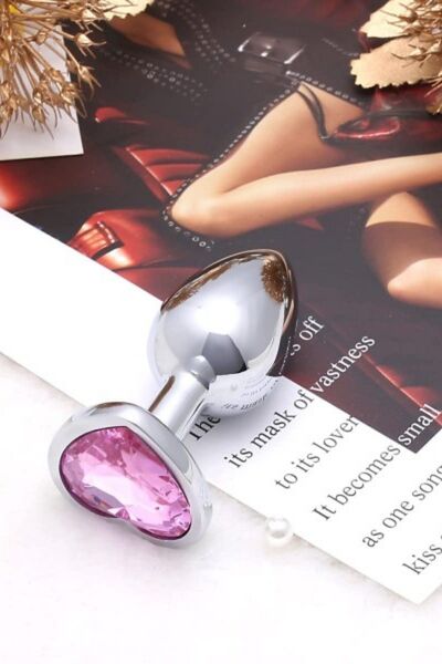 Ada Marketing Kadınlara Özel Anal Kayganlaştırıcı Jel ve Hediye Kalpli Anal Plug - 50ml Jel ve 7 cm Anal Plug