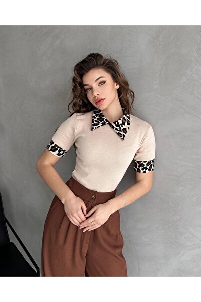 Chicup Dámská žebrovaná pletená halenka Polo Neck