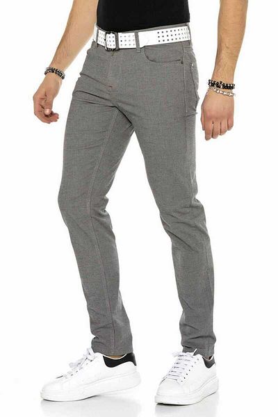 Cipo&Baxx Cd372b Ανδρικό εύκαμπτο παντελόνι μέσης Slim Fit Skinny Leg